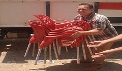 حملة لرفع الاشغالات بشارعي الجديد بكفر الشرفا وطلمبات الخزان