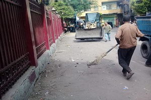 حملة نظافه بالشوارع المتفرعه 
