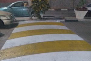 عمل دهانات لمطبات شارع لوساكا