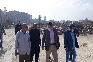 متابعة اعمال الأنارة بالحي 