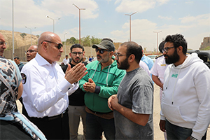 محافظ القاهرة يتفقد منطقة الإمام الشافعى لمتابعة أعمال التطوير الجارية بها 