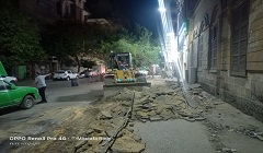 تطوير رصف شارع نوبار بنطاق الحي