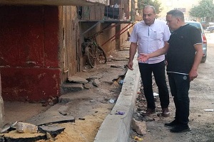 تطوير ورصف الشوارع بمساكن المظلوم خلف مستشفى جيهان