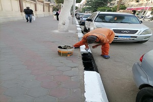 دهان الأرصفه امام نادي ضباط شرطة القاهرة