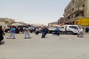 حي حلوان يرفع كفاءة كورنيش النيل ويشن حمله على الباعة الجائلين