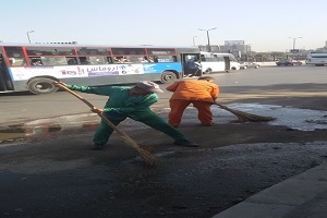 نظافة شارع الأوتوستراد