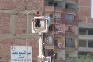 اصلاح كشافات ليد بشارع الترعة السلطوحية بحي المرج