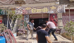 حملة لإزالة الاشغالات والمخالفات بشارع التروللى