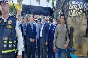 Cairo Governor inspects Zamalek Nile boat fire scene 