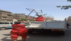 حملات نظافة مكبرة ورفع الاشغالات والمخالفات بالحي
