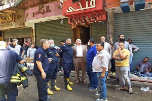 السيطرة على حريق بشارع الموسكي