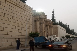 إحلال وتجديد أعمدة الإنارة بشارع جامع عابدين