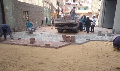 تركيب بلاط انترلوك في شارع العدوي من السبع بنات عزبة خير الله