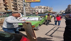 حملة لرفع الاشغالات بنطاق الحي  
