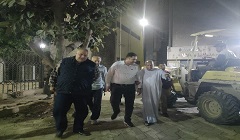 متابعة أعمال الرصف والتطوير الجارية بنطاق الحي 