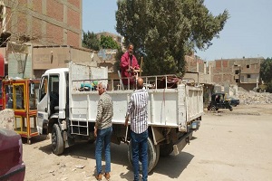 حملة لرفع الإشغالات وازالة المخالفات بشارع ابن النفيس ومزلقاق قباء