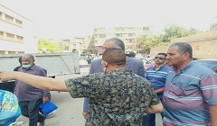 متابعة تجهيز شارع السكه البيضاء للعمل بالكوبري الجاري تنفيذه 