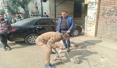 إزالة الحواجز الحديدية من شوارع الحي