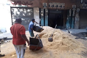 إيقاف أعمال بدون تصريح بالحي