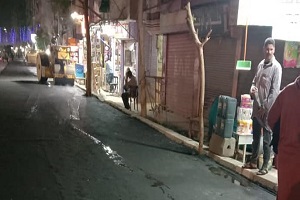 وضع طبقة سطحية بشارع الوحدة العربية