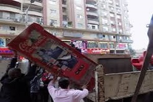 حملة مكبرة لرفع الاشغالات من امام محطة المرج الجديدة