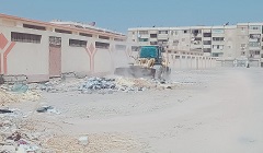 حملة لرفع المخلفات من خلف سوق النيل  