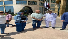 متابعة اعمال التطوير الجارية بكورنيش النيل