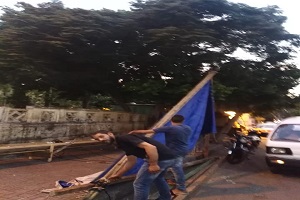 رفع شادر للأغنام من شارع القبة الفداوية  