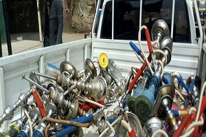حملة مكبرة لمصادرة الشيشة من جميع المقاهي بحي المطرية