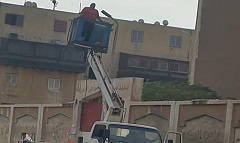 رفع كفاءة الانارة وتركيب كشافات بمساكن سبيكو القديم