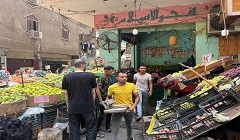حملة لرفع كافة الإشغالات بشارع إبراهيم الخليل بمدينة قباء