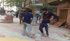 تفقد اعمال التطوير ورفع كفاءة الشوارع بنطاق الحى 