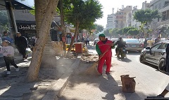 رفع المخلفات بمحيط الكنائس بنطاق الحى