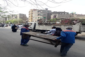 حملـة مكبـرة لـرفع الإشغـالات بشوارع حي السيدة زينب