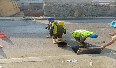 تطهير بالوعات الأمطار بنفقي الوزير وصلاح سالم