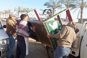 حملة لرفع الاشغالات بمدخل جاردينيا