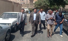 متابعة أعمال الرصف والتطوير الجارية ببعض شوارع الحى