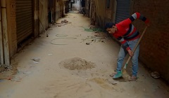 تركيب بلاط انترلوك بشارع الرشاد 