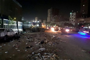 أعمال نظافة ببعض شوارع حي المرج
