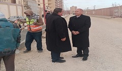 أعمال رصف وإنارة بشارع الاربعين