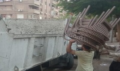 حملة لرفع الاشغالات بشارع المؤرخ محمد رفعت