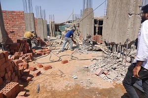 إزالة في المهد للأعمال المخالفة بشارع جوزيف تيتو