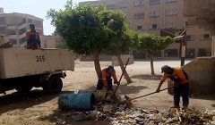 حملة لرفع مخلفات مدرسة المرج الرسمية