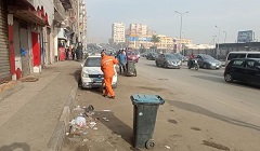متابعة أعمال النظافة بنطاق الحى