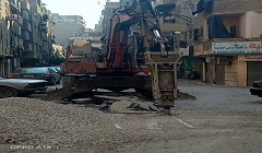 متابعة مشروع تحسين واحلال الصرف الصحى بشارع السلام 