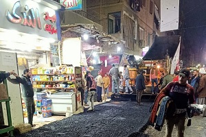 اعمال رصف لشارع مكة بالحي