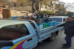 اعمال رفع الاشغالات المخالفه من شوارع روض الفرج