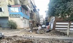 إحلال وتجديد خط الصرف الصحي بمساكن ايديال 