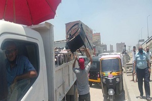 رفع كافة إشغالات الباعة الجائلين من ميدان السادات وحتى الحرفيين 