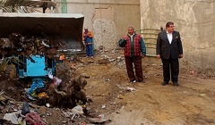 رفع كفاءة النظافة ببعض المناطق بالحي